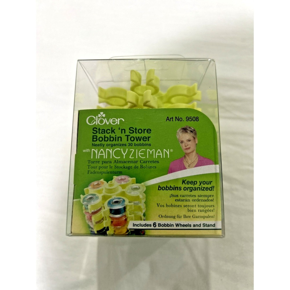 Clover Stack 'n' Store Bobbin Tower w Nancy Zieman-  Organizes 30‎ bobbins